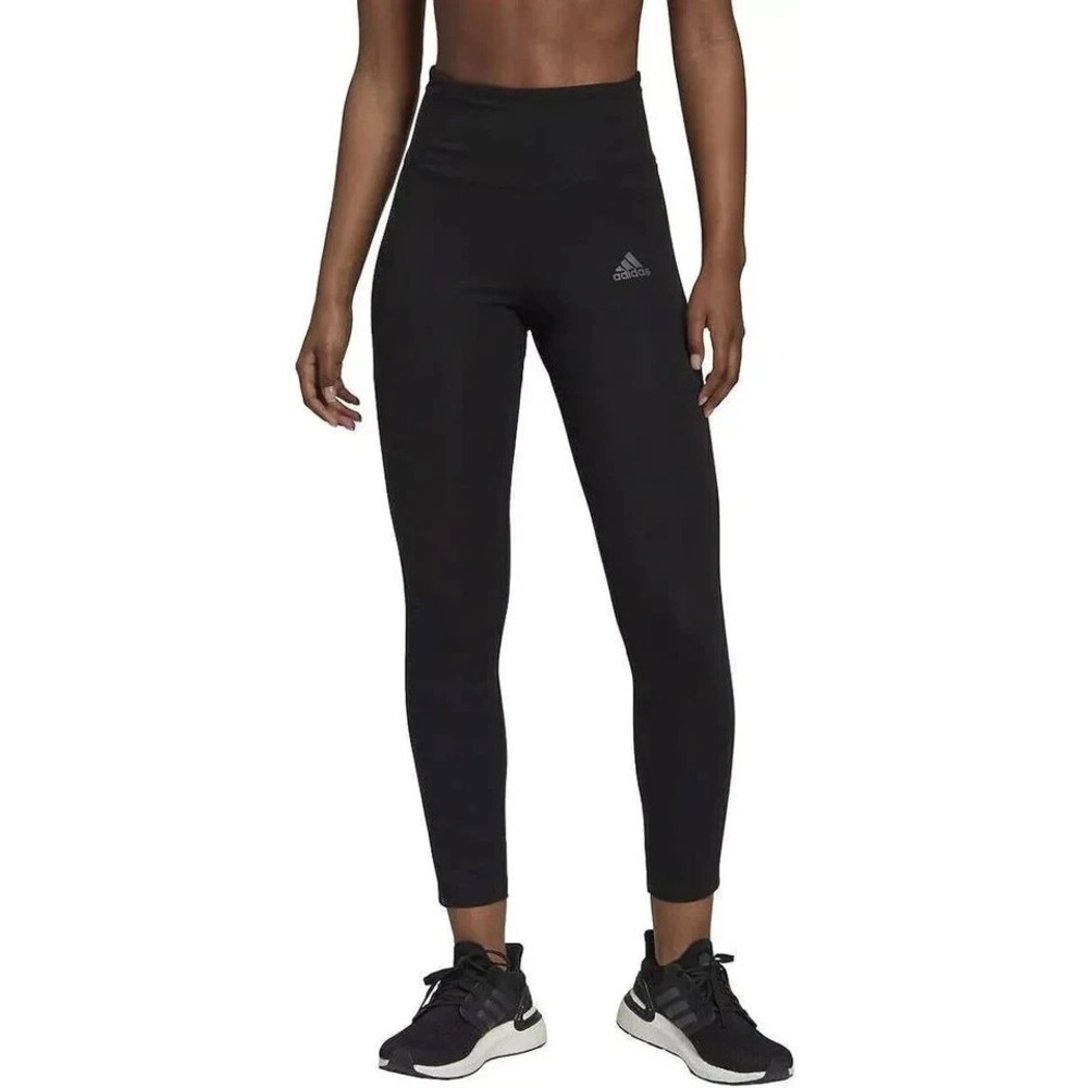 Adidas Women's High Rise 7/8 Tight Fit Leggings, Black, Size Large, New